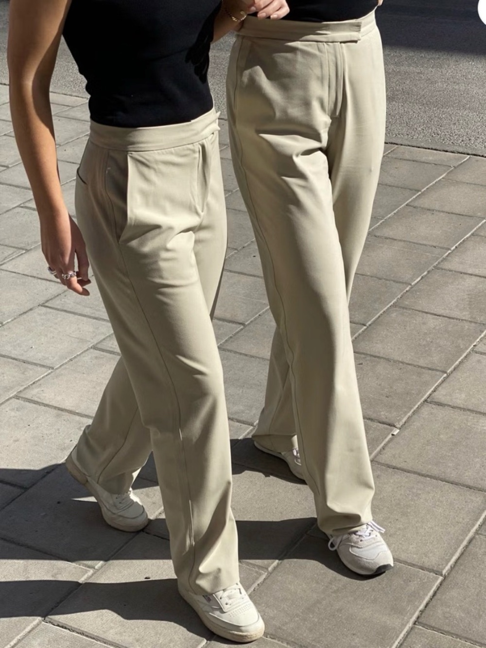 Djerf Avenue First Choice Pants Greige Tall M High Waist Straight Leg REG $170